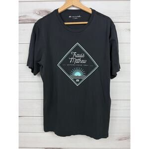 Travis Mathew Graphic T-Shirt Black Short Sleeve Large